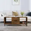 Image de vidaXL Table basse Chêne fumé 102x50x40 cm Bois d'ingénierie