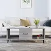 Image de vidaXL Table basse sonoma gris 102x50x40 cm bois d'ingénierie