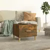 Image de vidaXL Table basse Chêne fumé 50x50x40 cm Bois d'ingénierie