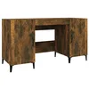Image de Bureau Chêne fumé 140x50x75 cm Bois d'ingénierie