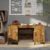 Image de vidaXL Bureau Chêne fumé 140x50x75 cm Bois d'ingénierie
