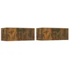 Image de Meubles TV 2 pcs Chêne fumé 80x30x30 cm Bois d'ingénierie