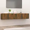 Image de vidaXL Meubles TV 2 pcs chêne fumé 80x30x30 cm bois d'ingénierie