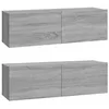 Image de vidaXL Meubles TV muraux 2pcs sonoma gris 100x30x30 cm bois ingénierie