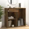 Image de vidaXL Armoire cosmétique Chêne fumé 80x40x75 cm Bois d'ingénierie