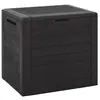 Image de vidaXL Boîte de stockage de jardin Marron 58,5x46x55 cm Polypropylène