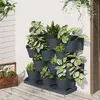 Image de vidaXL Ensemble de jardinières verticales 12 pcs Anthracite PP