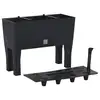 Image de vidaXL Lit surélevé de jardin Anthracite 60x25x46 cm PP Rotin