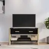Image de vidaXL Meuble TV Noir 82x38x45 cm Bois d'ingénierie