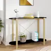 Image de vidaXL Table console Noir 110x38x75 cm Bois d'ingénierie