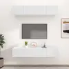 Image de vidaXL Meubles TV 4 pcs blanc 80x30x30 cm bois d'ingénierie