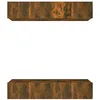 Image de vidaXL Meubles TV 4 pcs chêne fumé 80x30x30 cm bois d'ingénierie