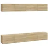 Image de vidaXL Meubles TV muraux 4 pcs chêne sonoma 100x30x30 cm