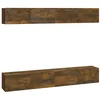Image de vidaXL Meubles TV muraux 4 pcs chêne fumé 100x30x30 cm