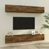 Image de vidaXL Meubles TV muraux 4 pcs chêne fumé 100x30x30 cm