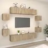 Image de vidaXL Ensemble de meubles TV 8 pcs Chêne sonoma Bois d'ingénierie
