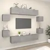 Image de vidaXL Ensemble de meubles TV 8 pcs Gris béton Bois d'ingénierie