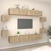 Image de vidaXL Ensemble de meubles TV 8 pcs Chêne sonoma Bois d'ingénierie