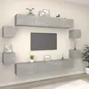 Image de vidaXL Ensemble de meubles TV 8 pcs Gris béton Bois d'ingénierie