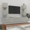 Image de vidaXL Ensemble de meubles TV 6 pcs Gris béton Bois d'ingénierie