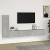 Image de vidaXL Ensemble de meubles TV 3 pcs Gris béton Bois d'ingénierie