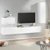 Image de vidaXL Ensemble de meubles TV 4 pcs Blanc Bois d'ingénierie