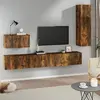 Image de vidaXL Ensemble de meubles TV 4 pcs Chêne fumé Bois d'ingénierie