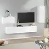 Image de vidaXL Ensemble de meubles TV 4 pcs Blanc Bois d'ingénierie
