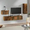 Image de vidaXL Ensemble de meubles TV 4 pcs Chêne fumé Bois d'ingénierie