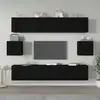 Image de vidaXL Ensemble de meubles TV 6 pcs Noir Bois d'ingénierie
