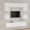 Image de vidaXL Ensemble de meubles TV 8 pcs Blanc Bois d'ingénierie