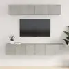 Image de vidaXL Ensemble de meubles TV 5 pcs Gris béton Bois d'ingénierie