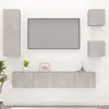 Image de vidaXL Ensemble de meubles TV 5 pcs Gris béton Bois d'ingénierie