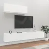 Image de vidaXL Ensemble de meubles TV 3 pcs Blanc Bois d'ingénierie