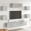 Image de vidaXL Ensemble de meubles TV 7 pcs Gris béton Bois d'ingénierie