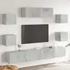 Image de vidaXL Ensemble de meubles TV 7 pcs Gris béton Bois d'ingénierie