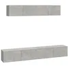 Image de vidaXL Ensemble de meubles TV 4 pcs Gris béton Bois d'ingénierie