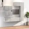 Image de vidaXL Ensemble de meubles TV 6 pcs Gris béton Bois d'ingénierie