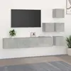 Image de vidaXL Meuble TV mural Gris béton Bois d'ingénierie