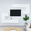 Image de vidaXL Meuble TV mural Blanc Bois d'ingénierie