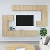 Image de vidaXL Meuble TV mural Chêne sonoma Bois d'ingénierie