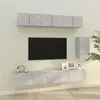 Image de vidaXL Ensemble de meubles TV 6 pcs Gris béton Bois d'ingénierie