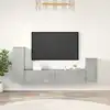 Image de vidaXL Ensemble de meubles TV 4 pcs Gris béton Bois d'ingénierie