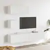Image de vidaXL Ensemble de meubles TV 4 pcs Blanc Bois d'ingénierie