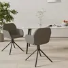 Image de vidaXL Chaises pivotantes à manger lot de 2 Gris foncé Velours