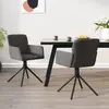 Image de vidaXL Chaises pivotantes à manger lot de 2 Gris foncé Velours