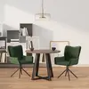 Image de vidaXL Chaises pivotantes à manger lot de 2 Vert foncé Velours