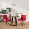 Image de vidaXL Chaises pivotantes à manger lot de 2 Rouge bordeaux Velours