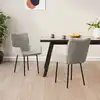 Image de vidaXL Chaises à manger lot de 2 Gris clair Velours