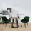 Image de vidaXL Chaises à manger lot de 2 Vert foncé Velours